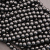 Metallic grey shungite beads