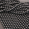 Metallic grey shungite beads