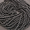 Metallic grey shungite beads