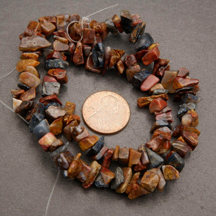 Pietersite · Smooth · Freeform Chips · 7mm, Tejas Beads, Beads
