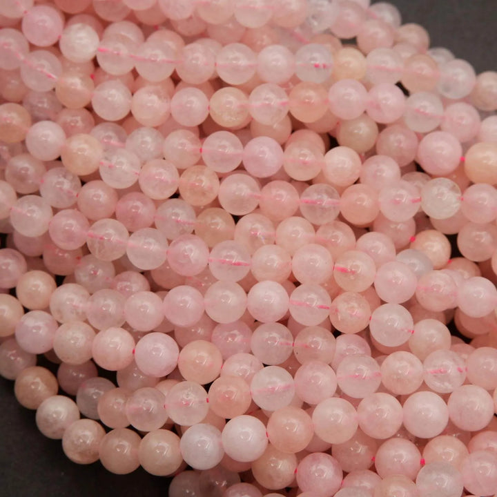 Morganite A · Smooth · 6mm, 8mm, 10mm **CLEARANCE**, Tejas Beads, Beads