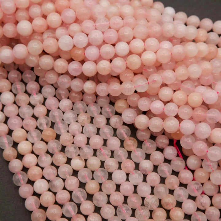 Morganite A · Smooth · 6mm, 8mm, 10mm **CLEARANCE**, Tejas Beads, Beads