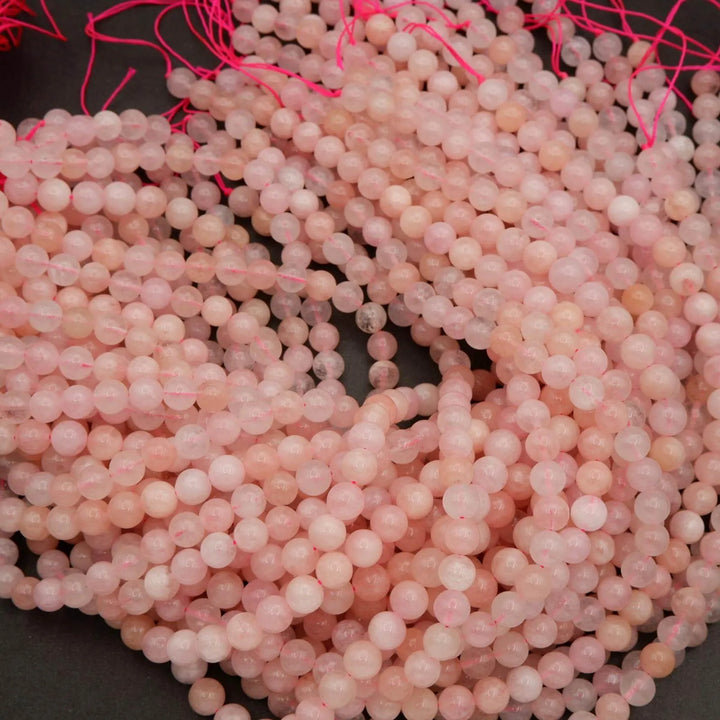 Morganite A · Smooth · 6mm, 8mm, 10mm **CLEARANCE**, Tejas Beads, Beads