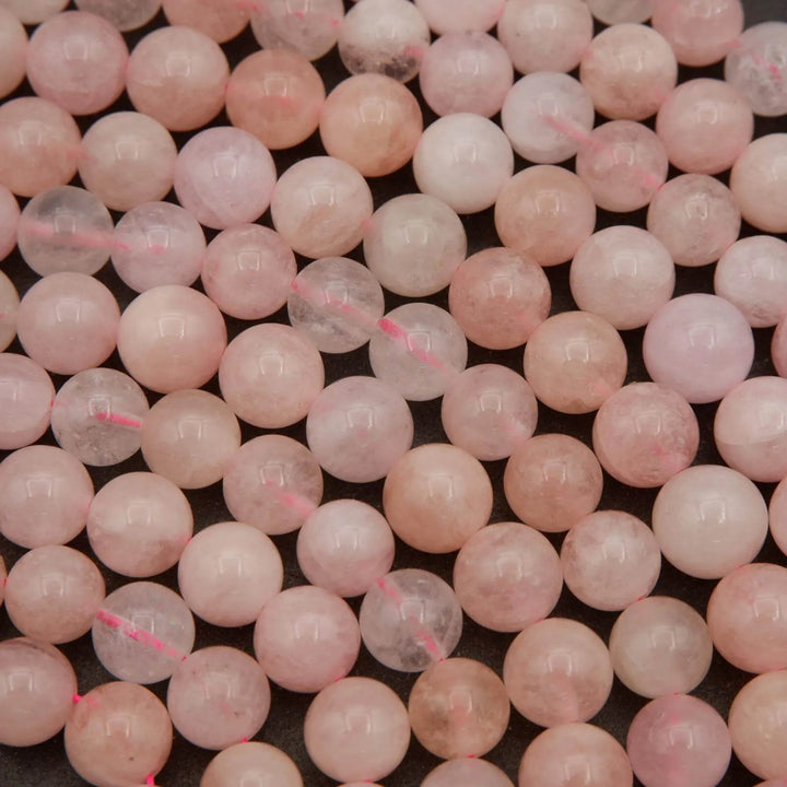 Morganite A · Smooth · 6mm, 8mm, 10mm **CLEARANCE**, Tejas Beads, Beads