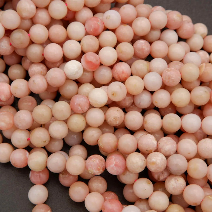 Peruvian Pink Opal · Smooth · Round · 6mm, 8mm, 10mm, Tejas Beads, Beads