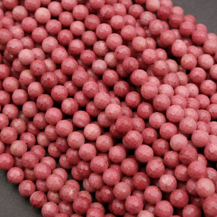 Pink Rhodonite A · Faceted · Round · 6mm, 8mm, 10mm, Tejas Beads, Beads
