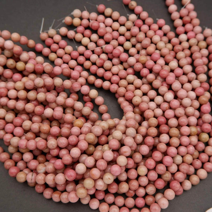 Wood Rhodonite · Smooth · Round · 4mm, 6mm, 8mm, 10mm, Tejas Beads, Beads