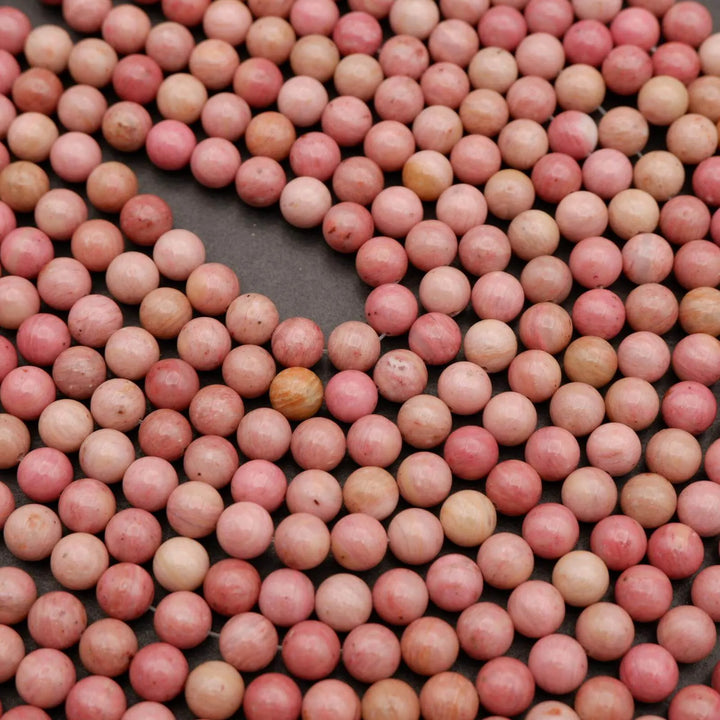 Wood Rhodonite · Smooth · Round · 4mm, 6mm, 8mm, 10mm, Tejas Beads, Beads