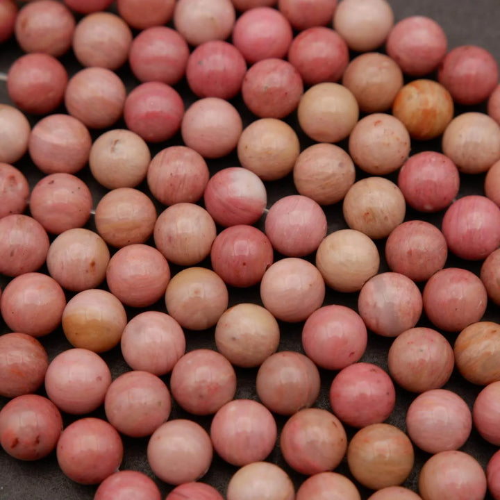Wood Rhodonite · Smooth · Round · 4mm, 6mm, 8mm, 10mm, Tejas Beads, Beads
