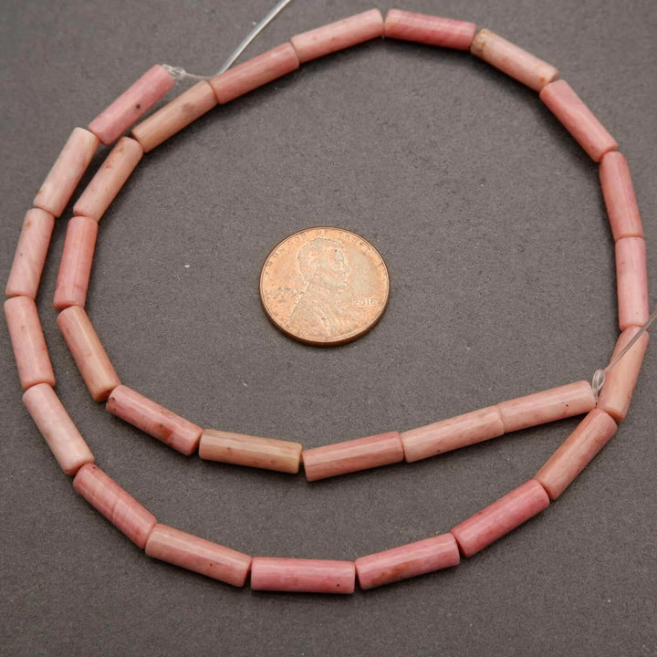 Pink Rhodonite · Smooth · Tube · 4mm, Tejas Beads, Beads