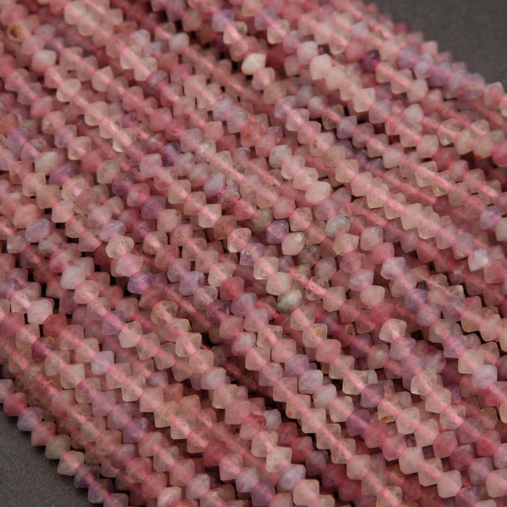 Pink Tourmaline · Microfaceted · Saucer · 3.5mm, Tejas Beads, Beads