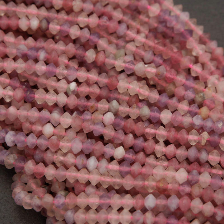 Pink Tourmaline · Microfaceted · Saucer · 3.5mm, Tejas Beads, Beads