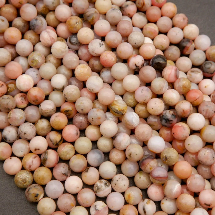 Dendritic Pink Opal · Smooth · Round · 6mm, 8mm, 10mm, Tejas Beads, Beads