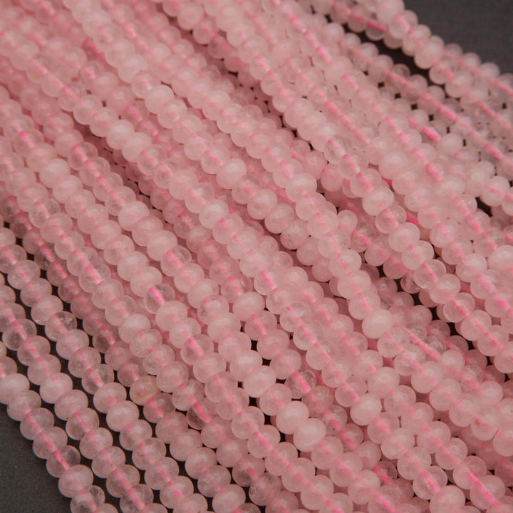 Rose Quartz · Smooth · Round · 4x6mm, Tejas Beads, Beads