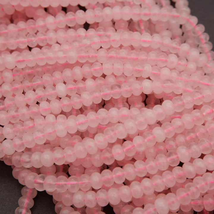 Rose Quartz · Smooth · Round · 4x6mm, Tejas Beads, Beads