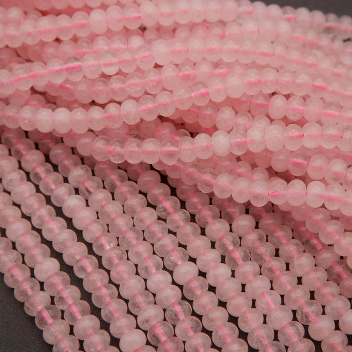 Rose Quartz · Smooth · Round · 4x6mm, Tejas Beads, Beads
