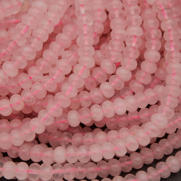 Rose Quartz · Smooth · Round · 4x6mm, Tejas Beads, Beads