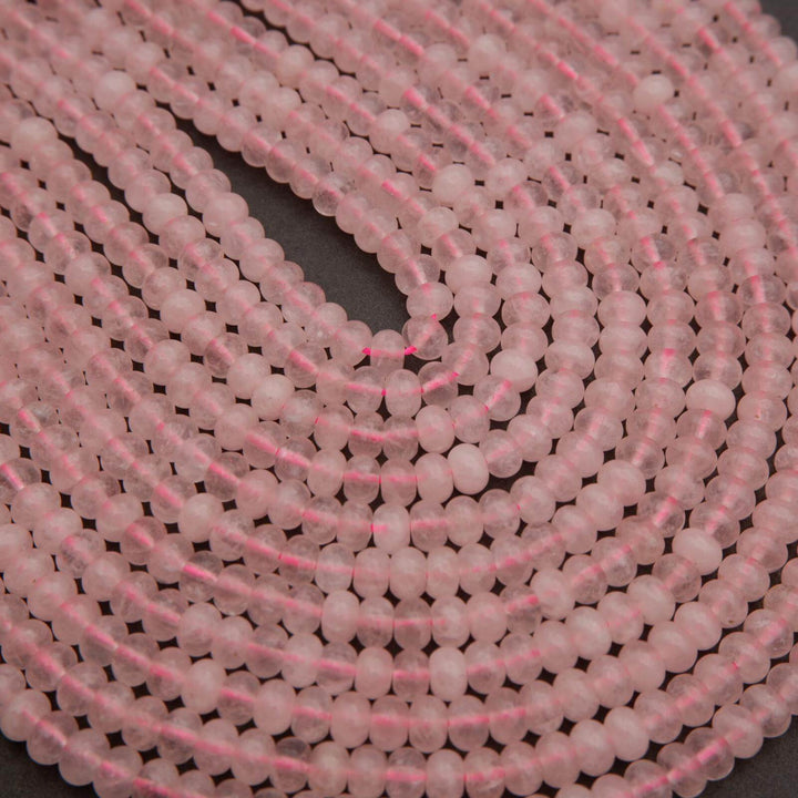 Rose Quartz · Smooth · Round · 4x6mm, Tejas Beads, Beads
