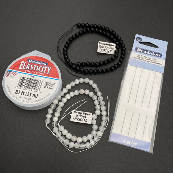 Protection Kit #1: 30" of Beads, Elastic Cord & Needle, Tejas Beads