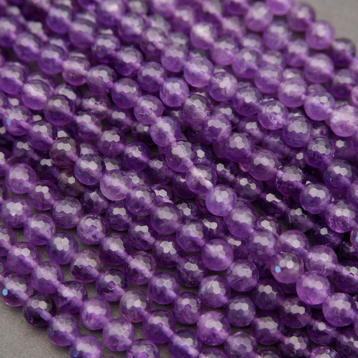 Amethyst · Faceted · Round · 6mm, 8mm, 10mm, Tejas Beads, Beads