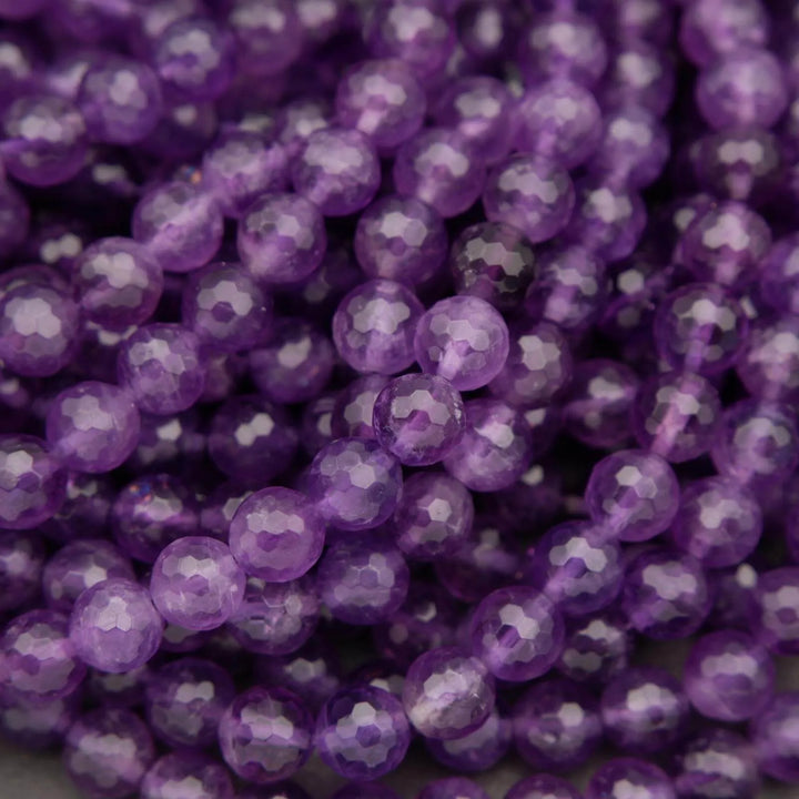Amethyst · Faceted · Round · 6mm, 8mm, 10mm, Tejas Beads, Beads