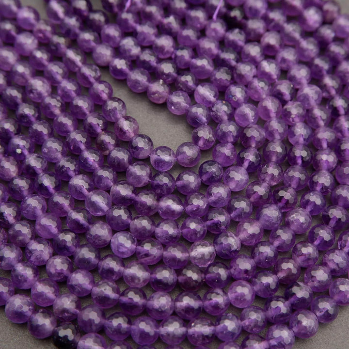 Amethyst · Faceted · Round · 6mm, 8mm, 10mm, Tejas Beads, Beads