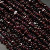 Purple garnet chips shape beads.