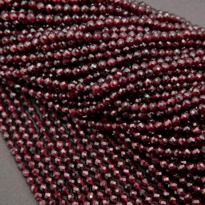 Purple Garnet · Microfaceted · Round · 2mm, 3mm, 4mm, Tejas Beads, Beads
