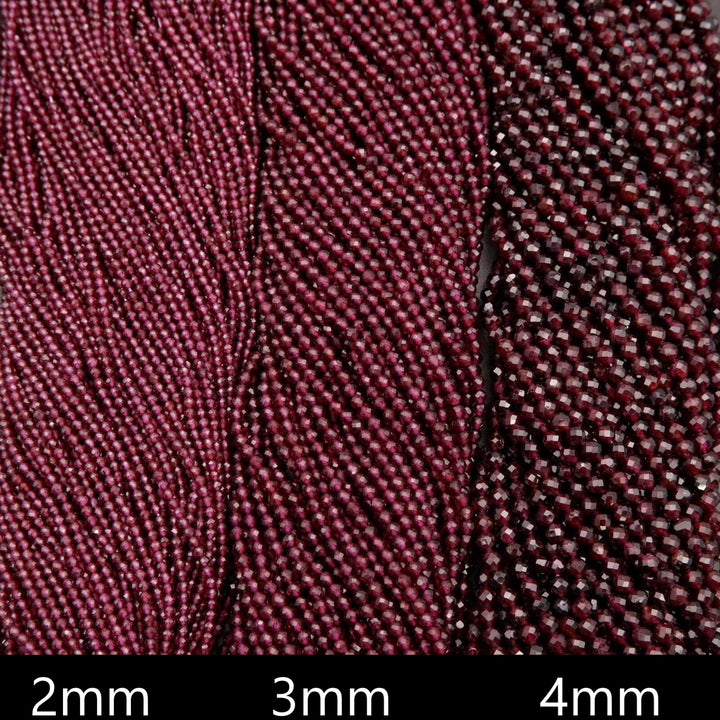 Purple Garnet · Microfaceted · Round · 2mm, 3mm, 4mm, Tejas Beads, Beads