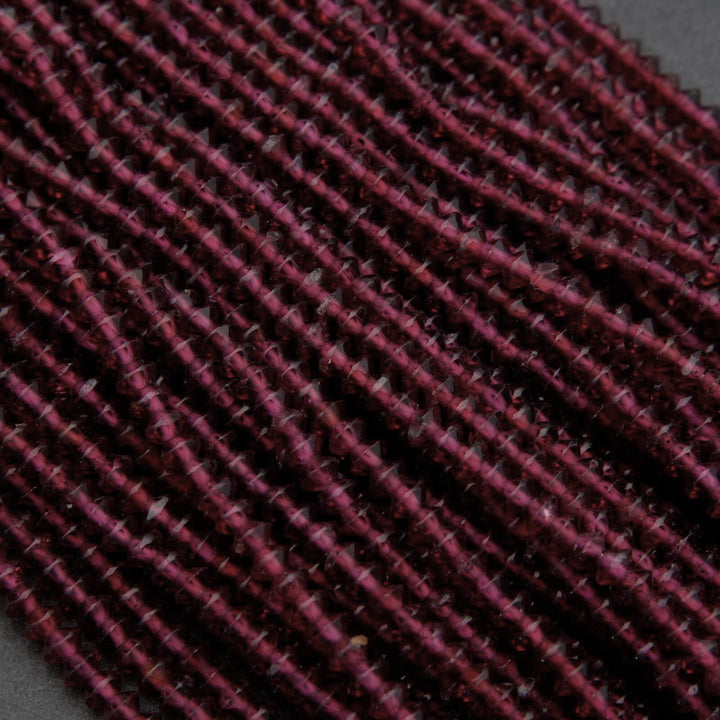 Purple Garnet · Microfaceted · Saucer · 3.5mm, Tejas Beads, Beads