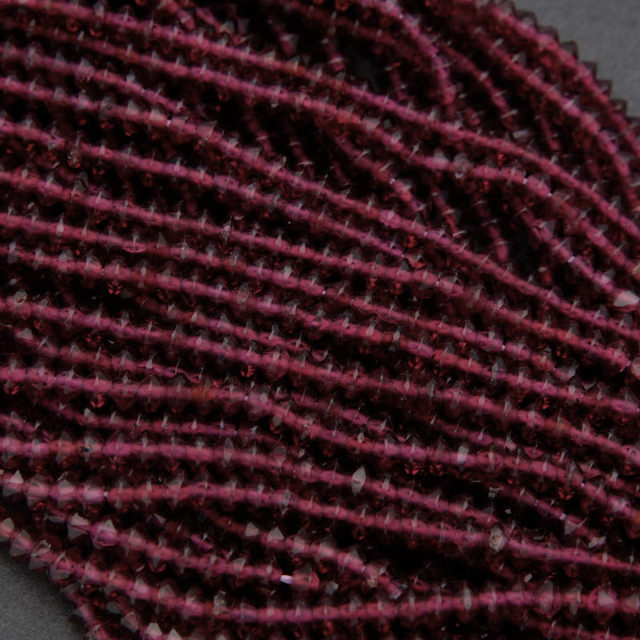 Purple Garnet · Microfaceted · Saucer · 3.5mm, Tejas Beads, Beads