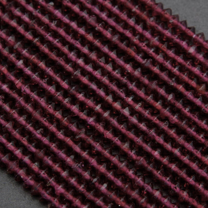 Purple Garnet · Microfaceted · Saucer · 3.5mm, Tejas Beads, Beads