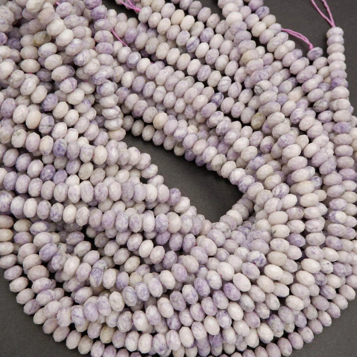 Purple Tiffany Jasper · Faceted · Rondelle · 5x8mm, Tejas Beads, Beads