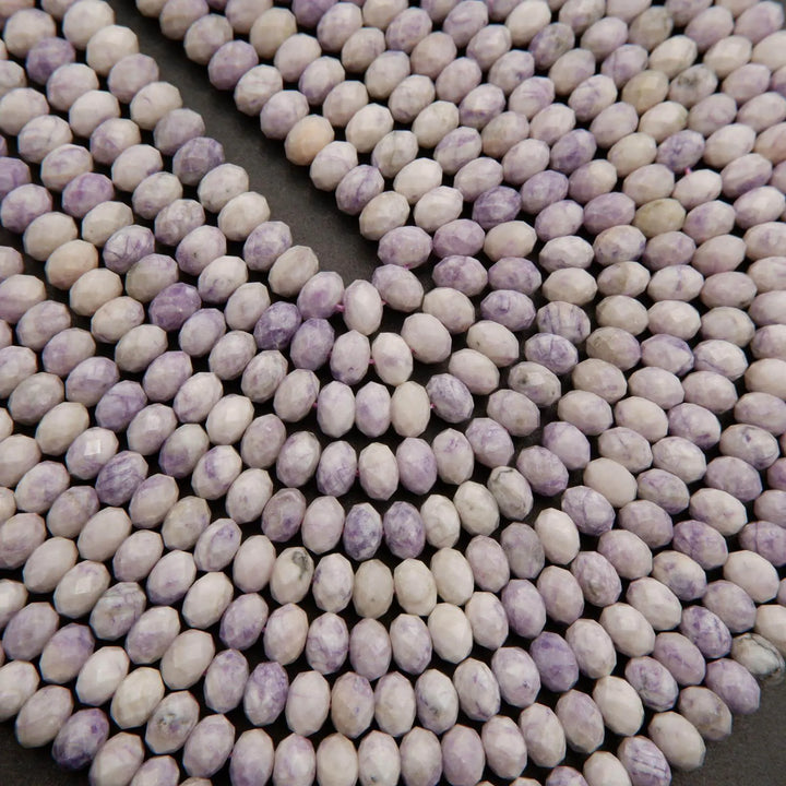 Purple Tiffany Jasper · Faceted · Rondelle · 5x8mm, Tejas Beads, Beads