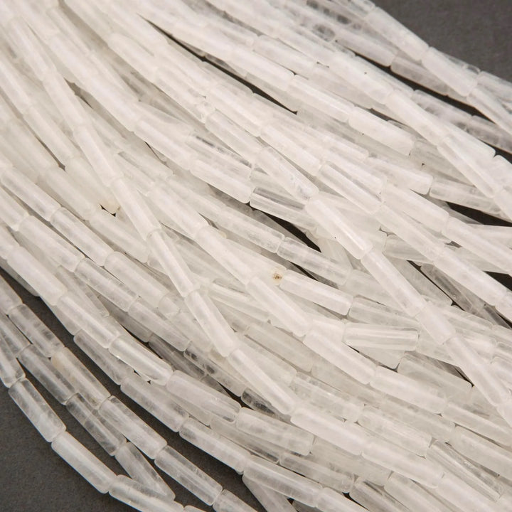 Clear Quartz · Smooth · Tube · 4mm, Tejas Beads, Beads