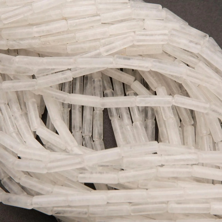 Clear Quartz · Smooth · Tube · 4mm, Tejas Beads, Beads