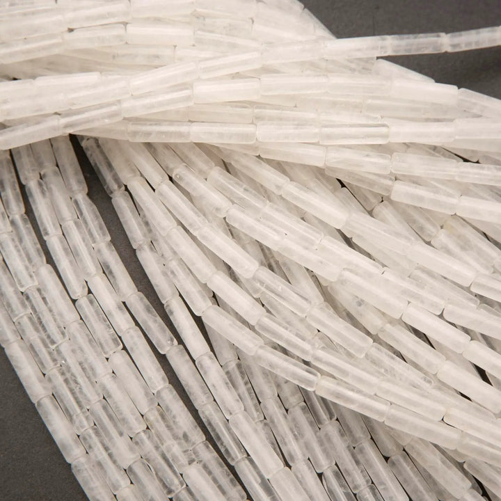 Clear Quartz · Smooth · Tube · 4mm, Tejas Beads, Beads