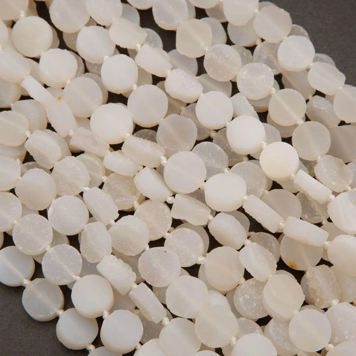 Druzy Agate · Matte · Coin · 10mm, 11mm, Tejas Beads, Beads