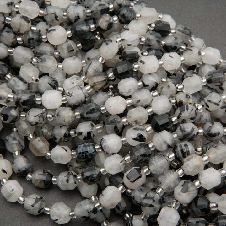 Tourmalated quartz beads.