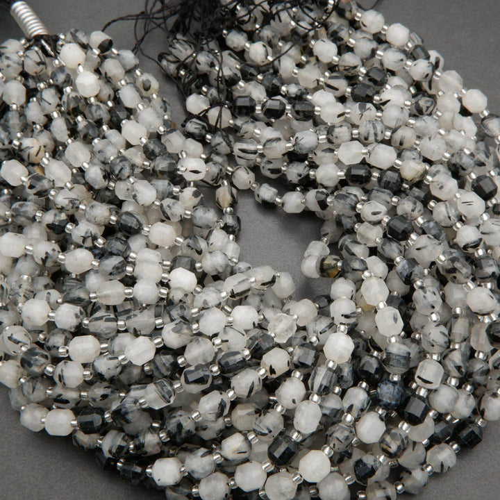 Tourmalated quartz beads.