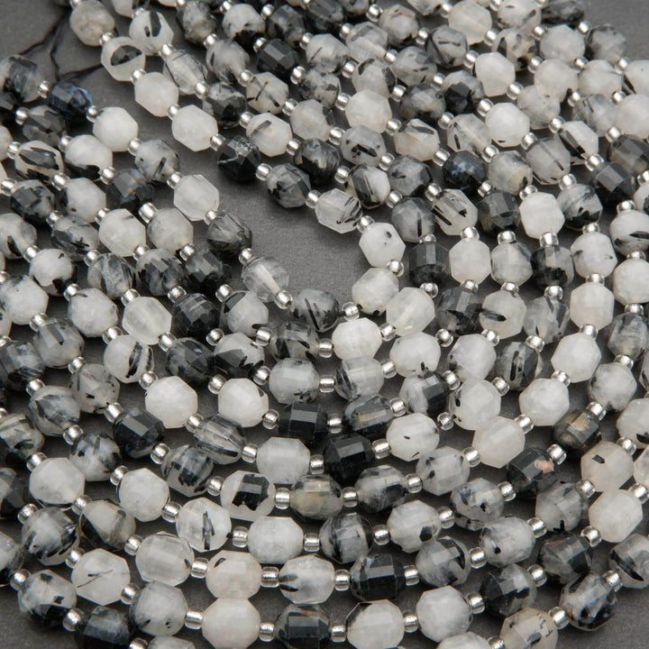 Tourmalated quartz beads.
