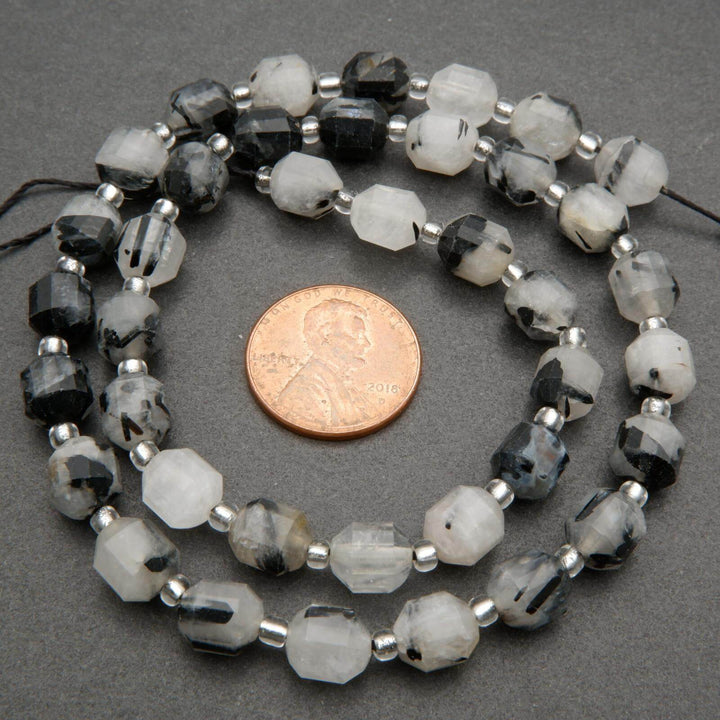 Tourmalated quartz beads.