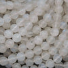 Close-up of translucent white beads