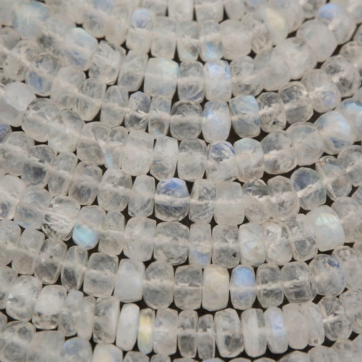 Rainbow Moonstone A+ · Microfaceted · Rondelle · 5mm, 6mm, 7mm, 8mm, Tejas Beads, Beads