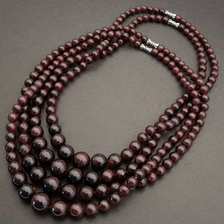 Red Garnet · Smooth · Round · Graduated 6mm to 14mm, Tejas Beads, Beads