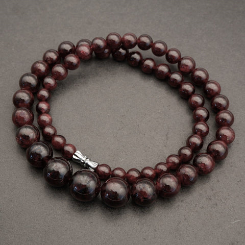 Red Garnet · Smooth · Round · Graduated 6mm to 14mm, Tejas Beads, Beads