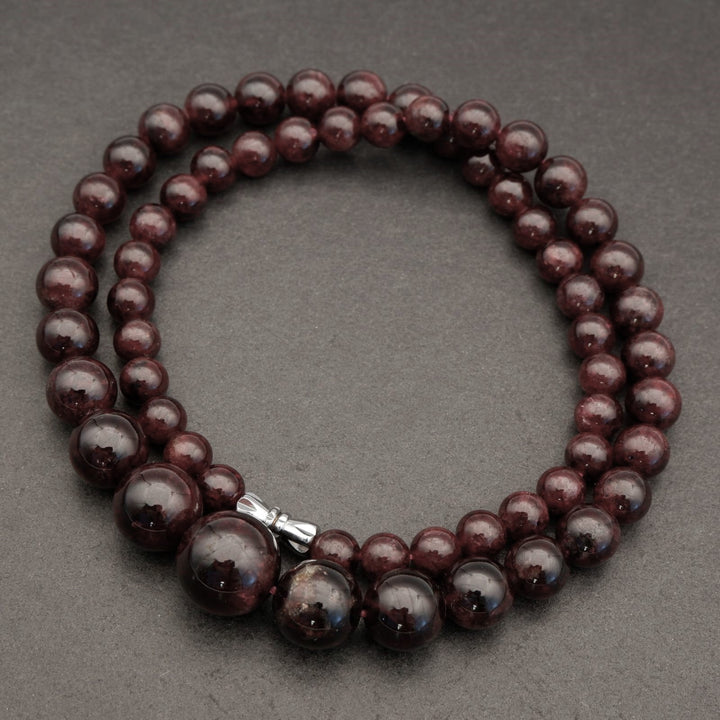 Red Garnet · Smooth · Round · Graduated 6mm to 14mm, Tejas Beads, Beads
