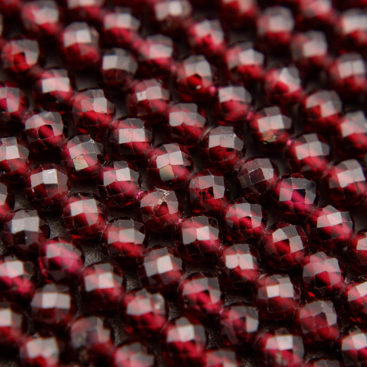 Red Garnet A · Microfaceted · Round · 2mm, 3mm, 4mm, Tejas Beads, Beads