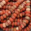 Mixed red jasper beads.
