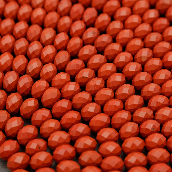 Red Jasper · Faceted · Rondelle · 6mm, 8mm, Tejas Beads, Beads